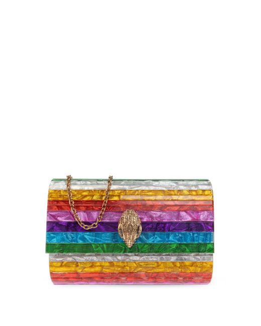 Clutch A Righe di Kurt Geiger in Pink