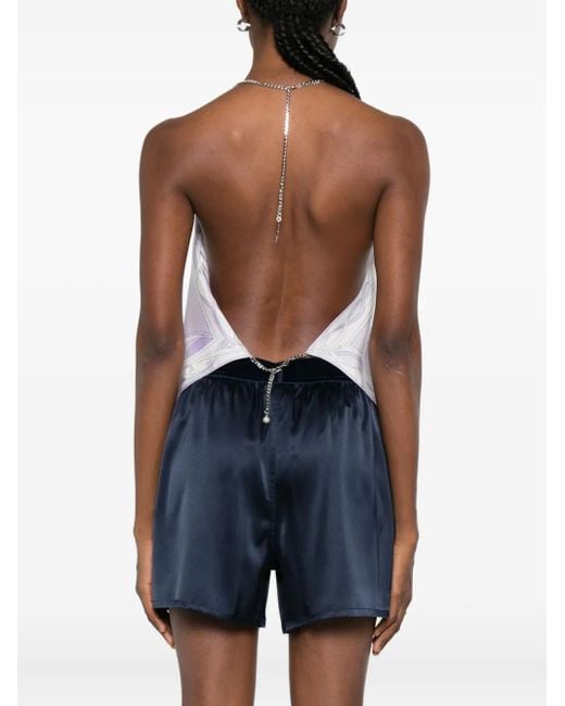 Top con cuello alto Emilio Pucci de color White