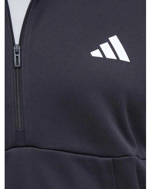 Adidas Blue Half-Zip Sweatshirt for men