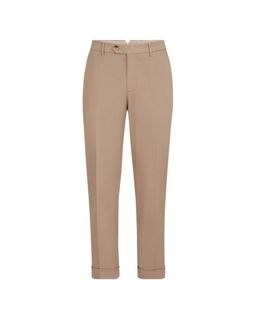 Brunello Cucinelli Natural Pantalon À Coupe Italienne Teint En Gabardine Américaine Pima En Coton Confort for men