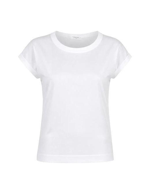 Circolo 1901 White Rolled-Cuff T-Shirt