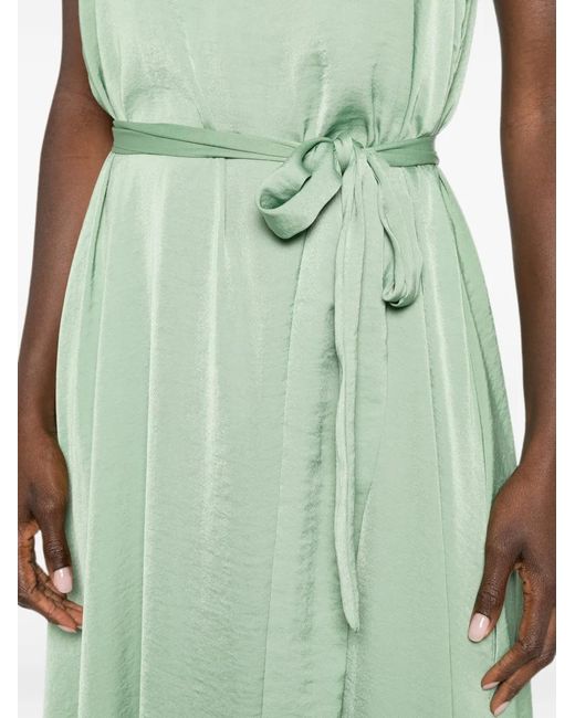 MOUTAKI Green Square-Neck Midi Dress