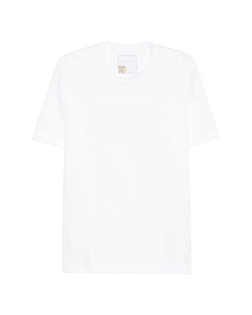 Marco Pescarolo White Crew-Neck Short-Sleeve T-Shirt for men