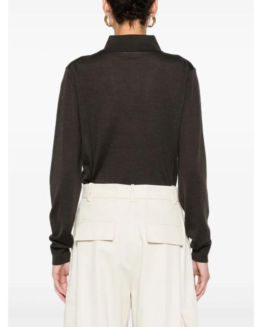 P.A.R.O.S.H. Black Front-Button Top