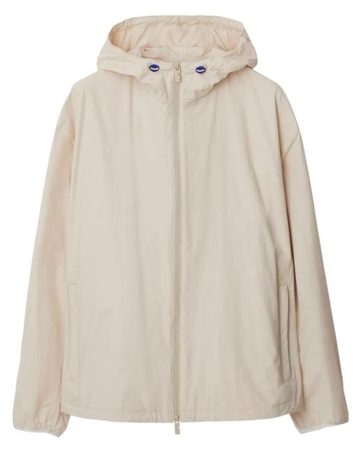 Burberry Natural Equestrian Knight-Motif Hooded Jacket for men