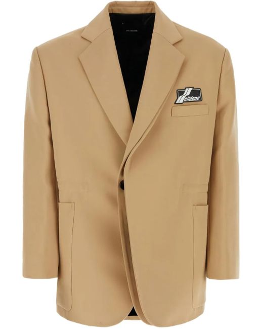 we11done Natural Logo-Patch Blazer for men