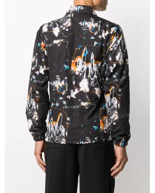 Comme des Garçons Black Abstract Print Shirt Jacket for men