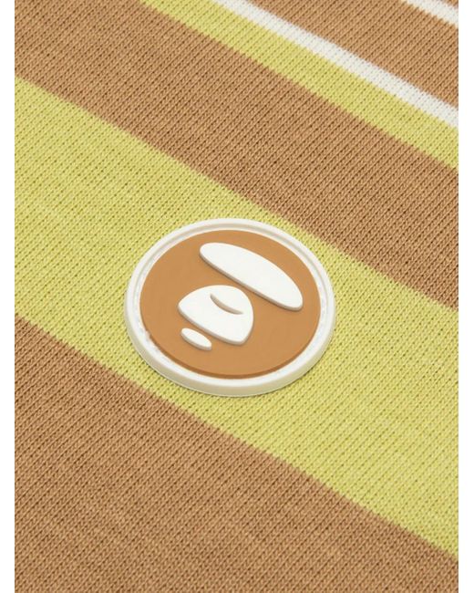 メンズ Aape By A Bathing Ape ストライプ Tシャツ Yellow