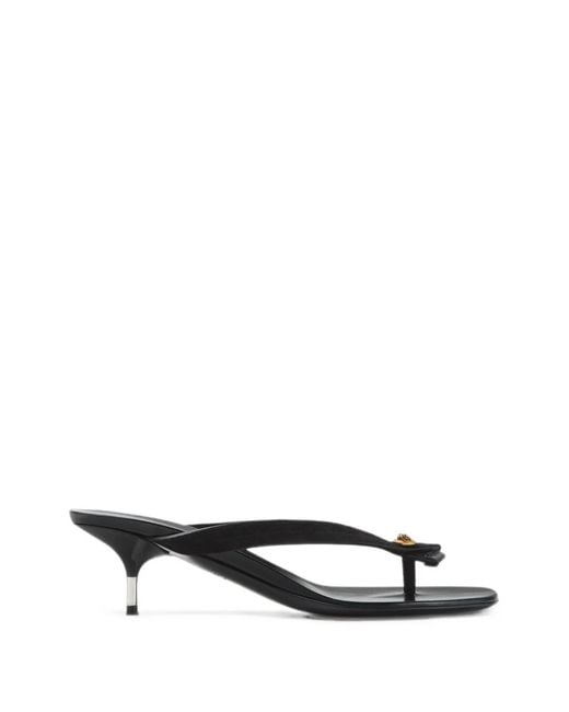 Versace White Leather Sandals