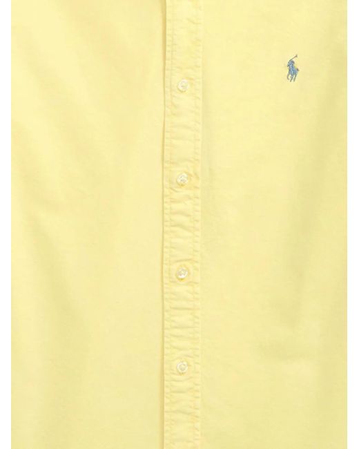 Camicia Con Colletto Button-Down di Polo Ralph Lauren in Yellow da Uomo