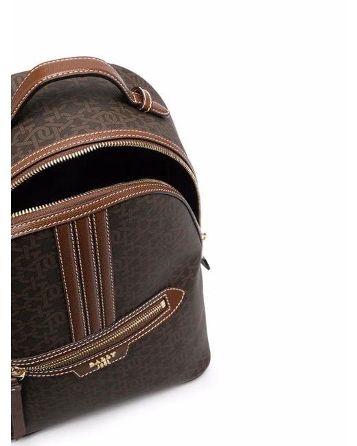 Bally Brown Daffi Monogram-Print Backpack