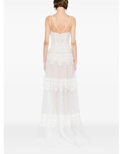 Saiid Kobeisy White Lace Gown