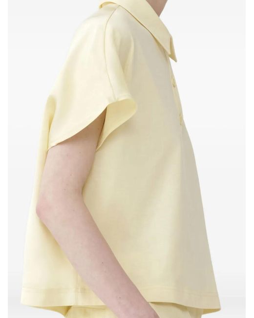Fabiana Filippi Natural Short-Sleeve Polo Top