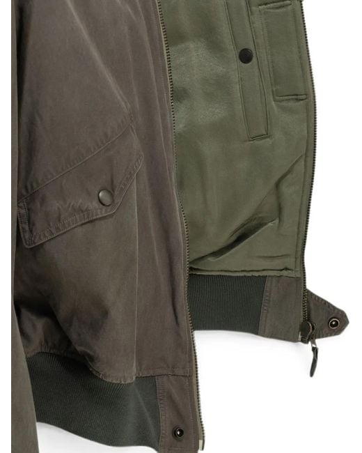 A.PRESSE Gray L-2B Zip-Up Bomber Jacket for men
