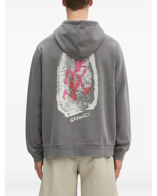 Gramicci Gray Graphic-Print Hoodie for men