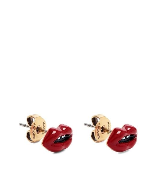 Marc Jacobs Red Lips Stud Earrings