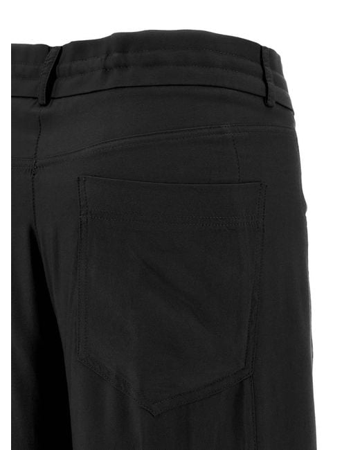 Nude Black Drawstring Trousers