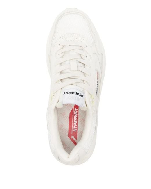 Autry White Rubber Sole Sneakers With Appliqué Logo