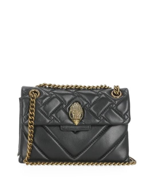 Kurt Geiger Gray Mini Leather Kensington Bag