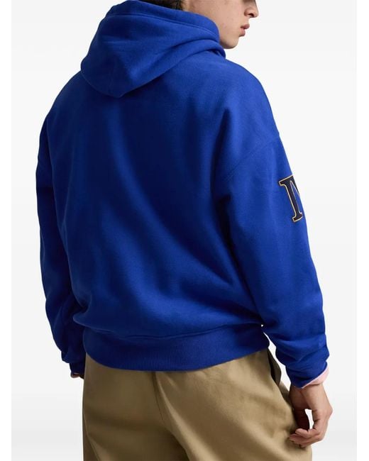 Polo Ralph Lauren Blue Embroidered Hoodie for men
