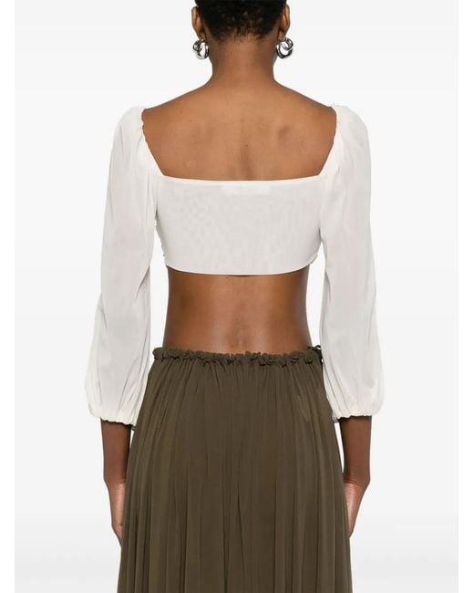 Philosophy Di Lorenzo Serafini White Draped-Detail Top