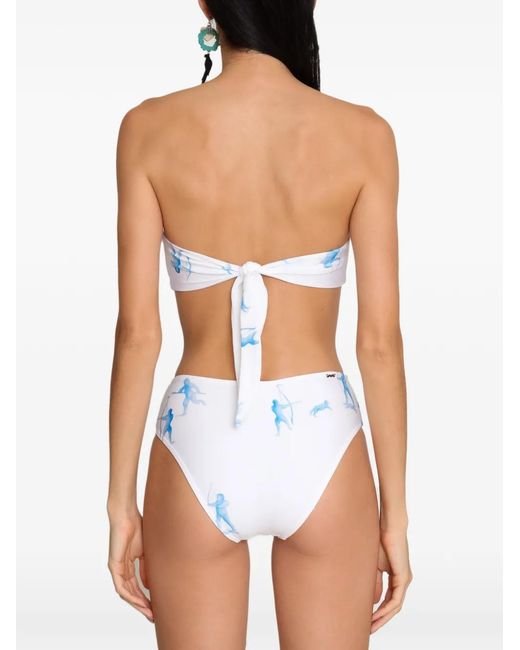 Amir Slama White Printed Bikini