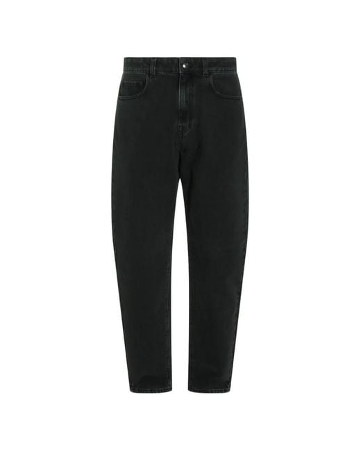 Canali Black Logo-Patch Jeans for men