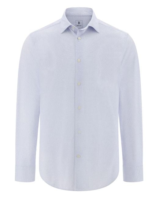 Camicia A Maniche Lunghe di Boggi in White da Uomo