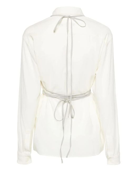 BOTTER White Panelled-Design Cotton Shirt
