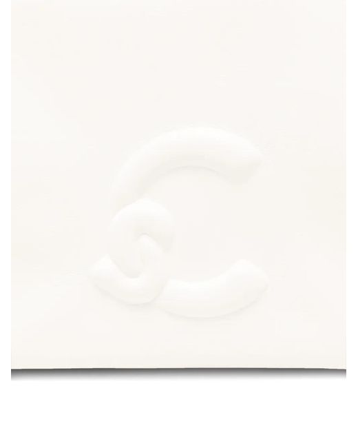 Coccinelle White Mini Dulse Embossed Chain Shoulder Bag