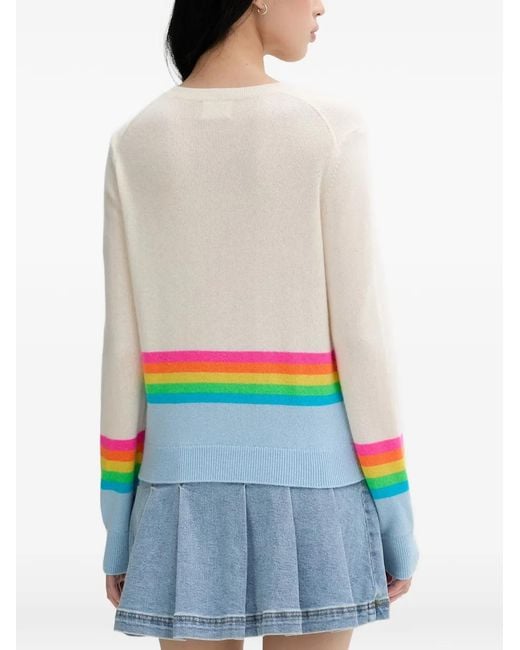 From Future White Stripe Sweater