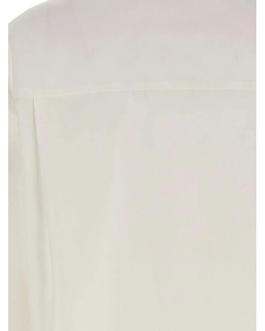 Kaos White Bead-Embellished Cotton Shirt