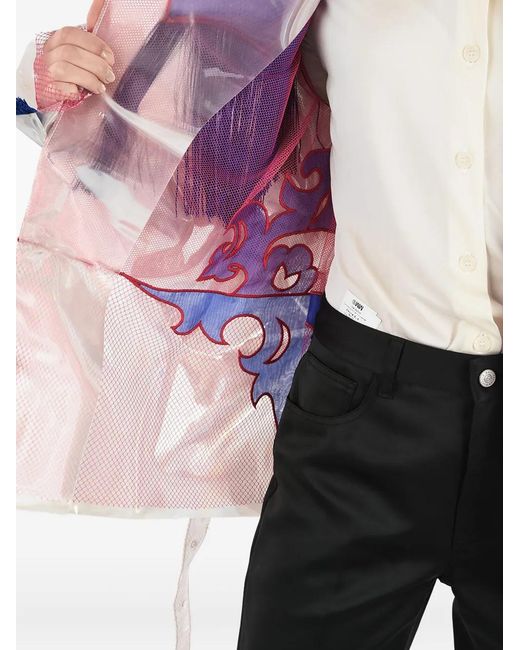 Maison Margiela White Belted Single-Breasted Jacket