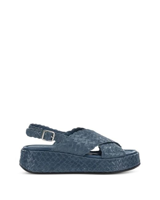 Pons Quintana Blue Maui Platform Sandals