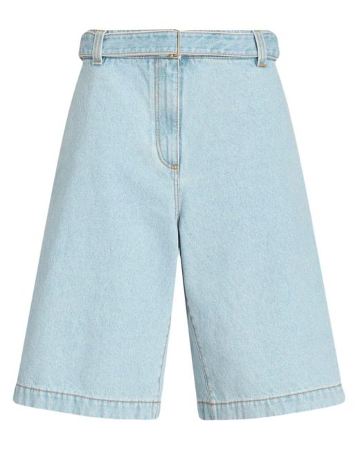 Shorts con ricamo di Etro in Blue