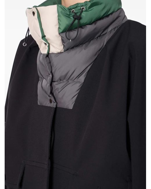 Kolor Black Colour-Block Coat