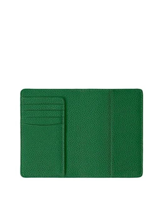 Maison De Sabre Green Étui De Passeport À Plaque Logo