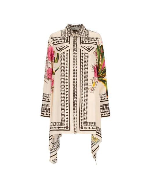 Blumarine White Print Mini Dress
