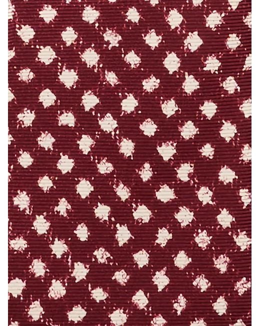 Kiton Red Cravate À Losanges for men