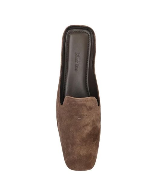 Max Mara Brown Mules Tessile Plates