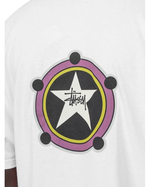 Stussy White Pigment Dyed T-Shirt for men