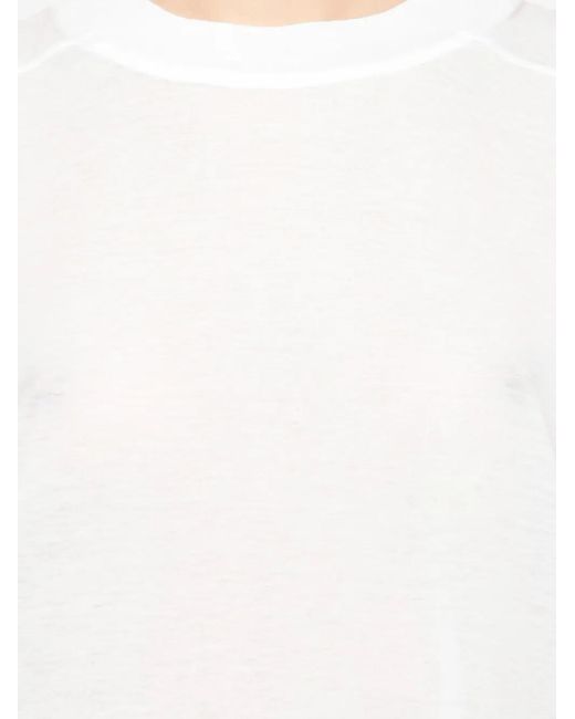 Rick Owens White Walrus Tail-Detail T-Shirt