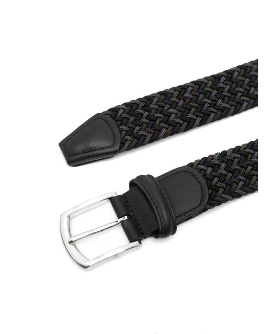 Andersons Black Woven Elasticated Belt for men