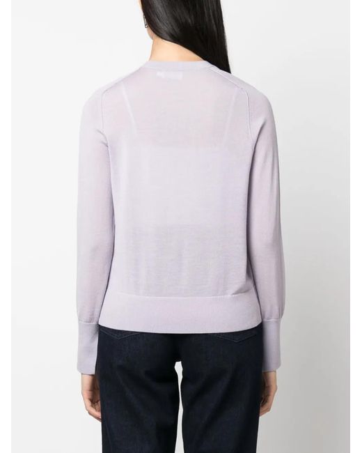 Calvin Klein Purple Pull En Maille Fine