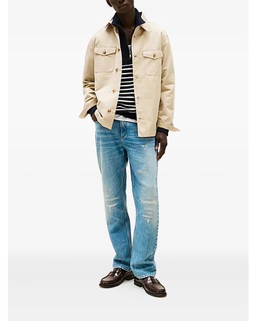 Tommy Hilfiger Blue Mercer Distressed Cotton Jeans for men