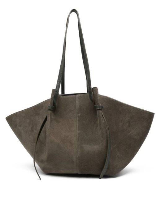 Bolso shopper de ante Yuzefi de color Brown