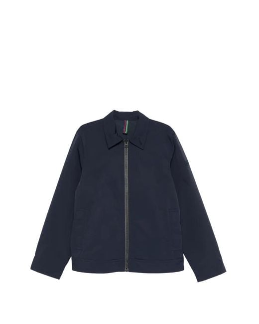 Paul Smith Blue Zip-Up Shirt Jacket for men