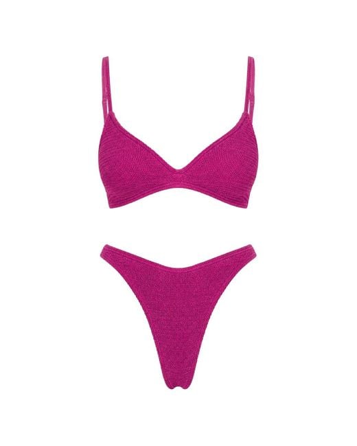 BOUND Pink Scene Crinkled Bikini