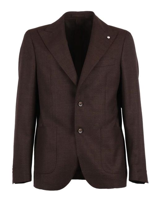 L.b.m. 1911 Black Button-Fastening Blazer for men