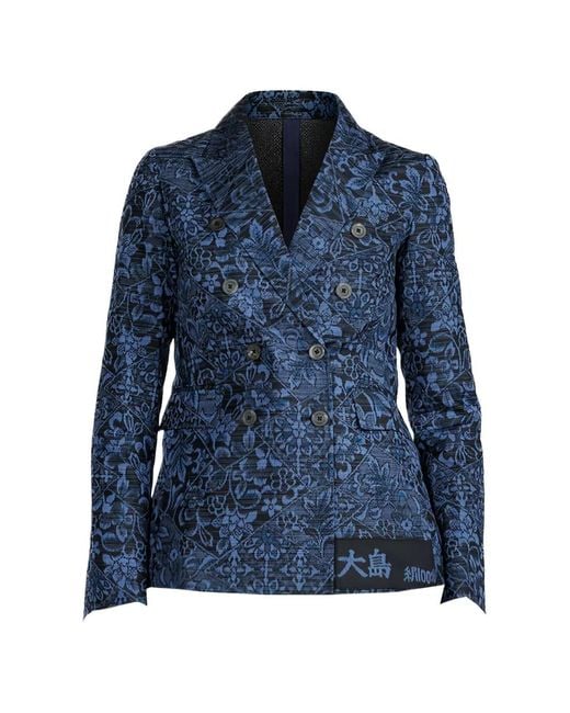 Ibrigu Blue Komon Kimono Jacket